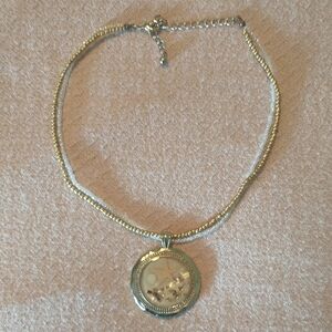 3/$10 Beachy Gold Pendant Necklace